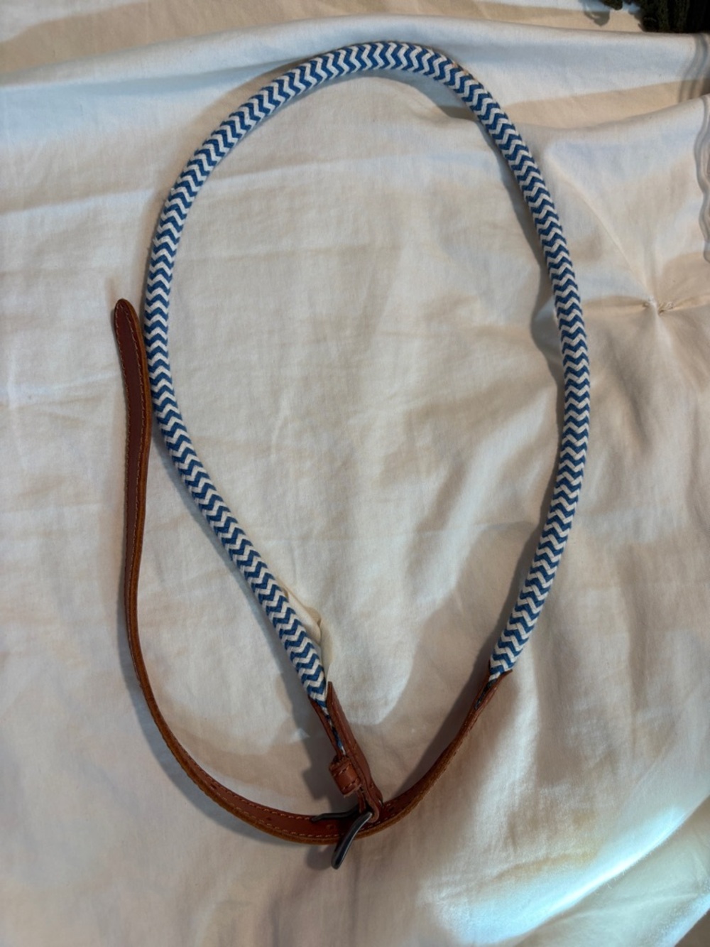 American Eagle Outfitters- Blue/white Chevron Rope Belt - Nautical Coastal